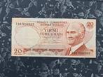 Turkije 20 lira 1970, Ophalen of Verzenden, Overige landen