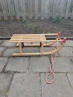 Houten slee, Ophalen, Gebruikt, Hout