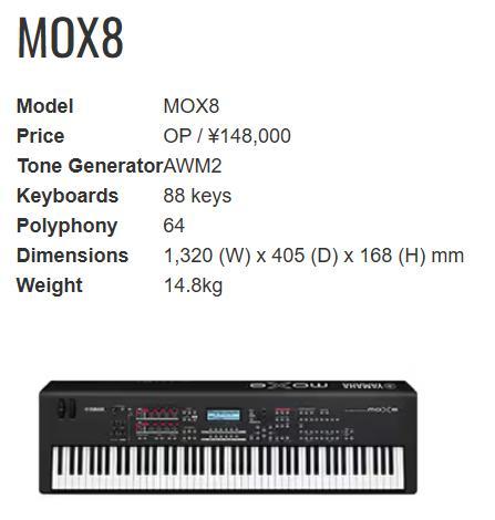 Yamaha MOX8 synthesizer in goede staat, Muziek en Instrumenten, Synthesizers, Gebruikt, 88 toetsen, Yamaha, Ophalen