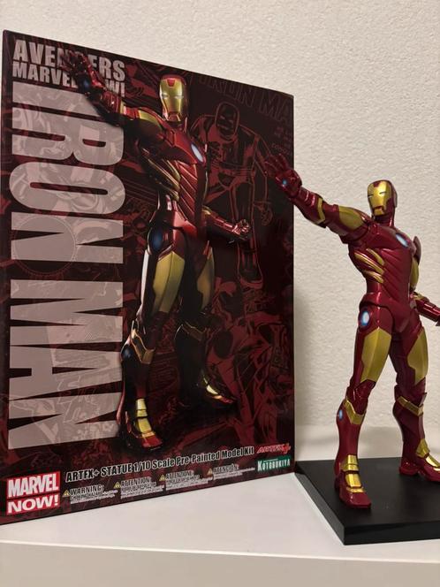 Iron man kotobukiya artfx marvel, Verzamelen, Poppetjes en Figuurtjes, Zo goed als nieuw, Ophalen