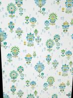 5438 Sixties bloemenbehang blauw groen wit vrolijk swiet, Huis en Inrichting, Stoffering | Behang, Verzenden, 75 m² of meer, Geel
