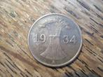 Nazi-Duitsland 1 Reichspfenning 1934, Berlijn #407, Verzenden, Duitsland, Losse munt