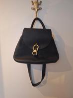 Vintage leren damestas de Belon, Sieraden, Tassen en Uiterlijk, Tassen | Damestassen, Ophalen of Verzenden, Gebruikt, Zwart, Handtas