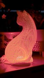 3D Geprinte Kat Lamp - Wit (Excl. Lichtbron), Ophalen of Verzenden
