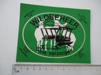 sticker oud WILD JAGER Veluwe novaco Emst Epe Zwolle bremer, Verzamelen, Stickers, Verzenden, Zo goed als nieuw, Bedrijf of Vereniging