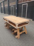 Houten werkbank op schragen, Ophalen, Gebruikt, 170 cm of meer, Inklapbaar