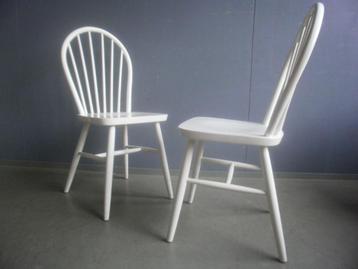 Stoel: eettafel- bijzet- keuken- café- stoelen, witbeige geh beschikbaar voor biedingen