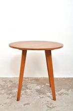 Vintage sidetable bijzettafel tafel jaren 50, 45 tot 60 cm, Gebruikt, Rond, 55 tot 75 cm