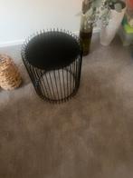 Zwarte bijzettafel, Ophalen, Gebruikt, Rond, Metaal of Aluminium