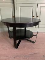 Mooie degelijke salontafel met ijzeren frame., Ophalen, Rond, 50 tot 100 cm, Zo goed als nieuw