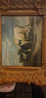 Koe schilderij in lijst, Ophalen of Verzenden