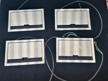 Solide RVS pop-up inbouw stekerdoos 2xstopcontact 2xinternet beschikbaar voor biedingen