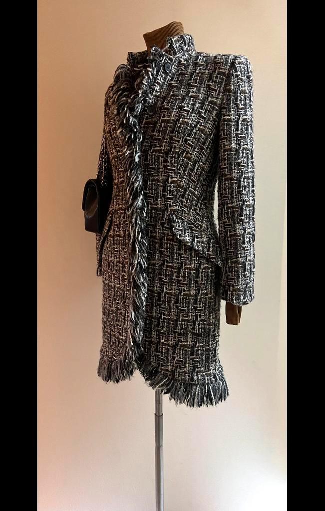 Scapa 40 trendy tweed wollen mantel, Kleding | Dames, Jassen | Winter, Zo goed als nieuw, Maat 38/40 (M), Beige, Verzenden