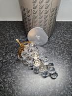 Swarovski Beeldje Druiventros Goud met houder Kristal, Ophalen of Verzenden, Zo goed als nieuw, Figuurtje
