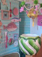 Prachtige Majolica bloempot, Overige kleuren, Aardewerk of Porselein, Ophalen of Verzenden, Zo goed als nieuw