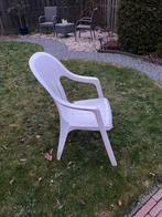 Bijna zomer! 4 Witte plastic tuin stoeltjes, Tuin en Terras, Ophalen of Verzenden, Gebruikt, Plastic, Stapelbaar