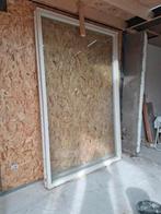 Hardhouten kozijn met HR glas 255 hoog x 160 breed, Doe-het-zelf en Verbouw, Gevelraam of Ruit, Gebruikt, 160 cm of meer, 160 cm of meer