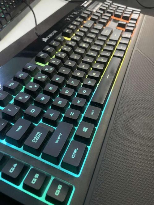 Corsair k55 rgb gaming toetsenbord, Computers en Software, Toetsenborden, Zo goed als nieuw, Qwerty, Bedraad, Gaming toetsenbord
