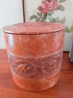 Vintage leren doos, Ophalen of Verzenden