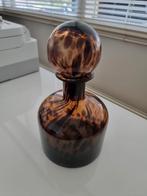 decoratieve fles bruin/zwart j line, Glas, Ophalen of Verzenden, Zo goed als nieuw, 50 tot 75 cm