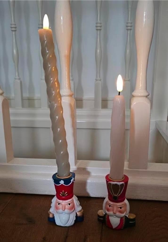 Kerst Kandelaar notenkraker- 2x - ook verzenden, Diversen, Kerst, Ophalen