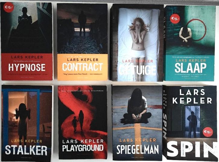 8 thrillers van Lars Kepler:, Boeken, Thrillers, Zo goed als nieuw, Ophalen of Verzenden