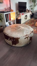 Poef met koeienhuid, Ophalen, Minder dan 50 cm, Gebruikt, Rond
