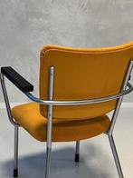 Gispen eetkamerstoel vintage armstoel eettafelstoel geel, Gebruikt, Overige kleuren, NL, Overige materialen