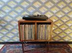 Audiomeubel platenkast platenspelerkast retro vintage hout, Ophalen, Zo goed als nieuw, Overige formaten