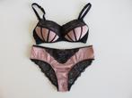 amoena setje Prothese BH en slip roze met zwart maat 75B 40, Amoena, Verzenden, Roze, Setje