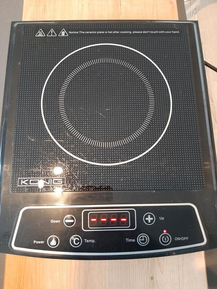 König Inductie Kookplaat - Zo goed als nieuw!, Witgoed en Apparatuur, Kookplaten, Gebruikt, Vrijstaand, Inductie, 3 kookzones of minder