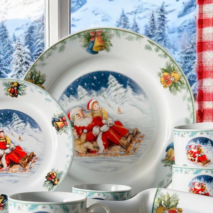 Serveerschaal Gebakschaal met taartschep Siaki Kerstservies, Huis en Inrichting, Keuken | Servies, Schaal of Schalen, Overige stijlen