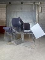 10x Howe 40/4 stoelen met tafeltje by David Rowland, Vijf, Zes of meer stoelen, Blauw, Gebruikt, Vintage