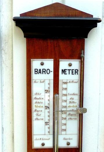 Kwikbarometer van Johan M Schmidt van Haarlem uit 1906;  beschikbaar voor biedingen