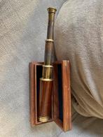 Oude telescoop/verrekijker  koper in houten kistje, Antiek en Kunst, Ophalen of Verzenden, Koper