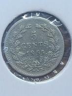 5 cent 1855 (2), Postzegels en Munten, Munten | Nederland, Zilver, Ophalen of Verzenden, Koning Willem III, Losse munt