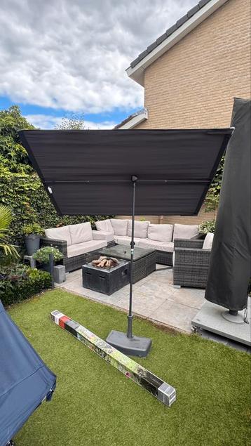Balkonparrasol 180x130 incl. Voet beschikbaar voor biedingen