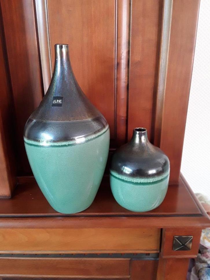 vazen L-Line. groene vazen. solifleur, Huis en Inrichting, Woonaccessoires | Vazen, Zo goed als nieuw, Groen, Minder dan 50 cm