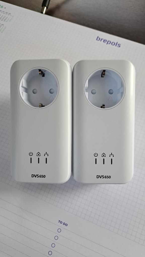 DVS 650 Powerline Adapters - Set van 2, Computers en Software, Powerlines, Gebruikt, Ophalen of Verzenden