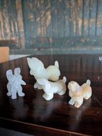 Vintage beeldjes van honden - onyx- 1970s, Ophalen of Verzenden, Gebruikt