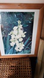 Mooie foto van bloemen in houten lijst, Ophalen, Zo goed als nieuw