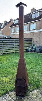 Robuuste gietijzeren tuinhaard met wielen, Ophalen, Gebruikt, Vuurkorf