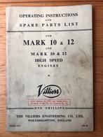 Handleiding VILLIERS Mk10 & 12 stationaire motoren, Ophalen of Verzenden, Overige merken