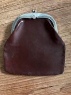 Vintage Bruin Leren Knipbeurs, Sieraden, Tassen en Uiterlijk, Portemonnees, Overige merken, Gebruikt, Bruin, Ophalen of Verzenden