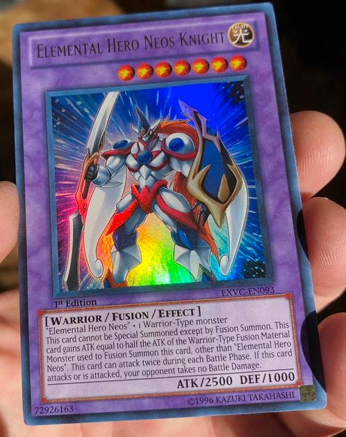 Yu-Gi-Oh! Elemental HERO Neos Knight EXVC-EN093 1st Ed !, Hobby en Vrije tijd, Verzamelkaartspellen | Yu-gi-Oh!, Zo goed als nieuw