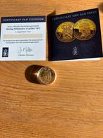 Herslag 2017 Wilhelmina gulden 1892 verguld, Ophalen of Verzenden, Overige landen, Overige waardes, Losse munt