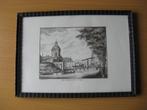 De Morsch Poort door A.Delfos 1762 ingelijst, Minder dan 50 cm, Ophalen of Verzenden, Zo goed als nieuw, Schilderij