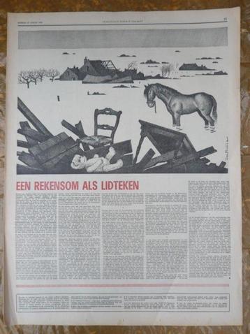 De (gevolgen van de) Ramp 1953 (div. krantenkaterns/knipsels beschikbaar voor biedingen