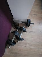 Fitness Kit: Gewichten, Ab Wheel & Springtouw, Sport en Fitness, Fitnessmaterialen, Ophalen, Gebruikt, Buik, Halterschijven
