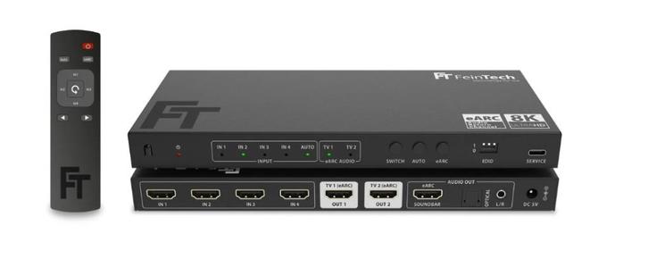 FeinTech AX341 HDMI 2.1 eARC Splitter & Switch 8K, Audio, Tv en Foto, Converters, Zo goed als nieuw, Ophalen of Verzenden